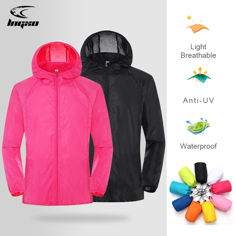 Outdoor Sport Windbreaker - Pria Wanita Jaket Mendaki Tahan Air