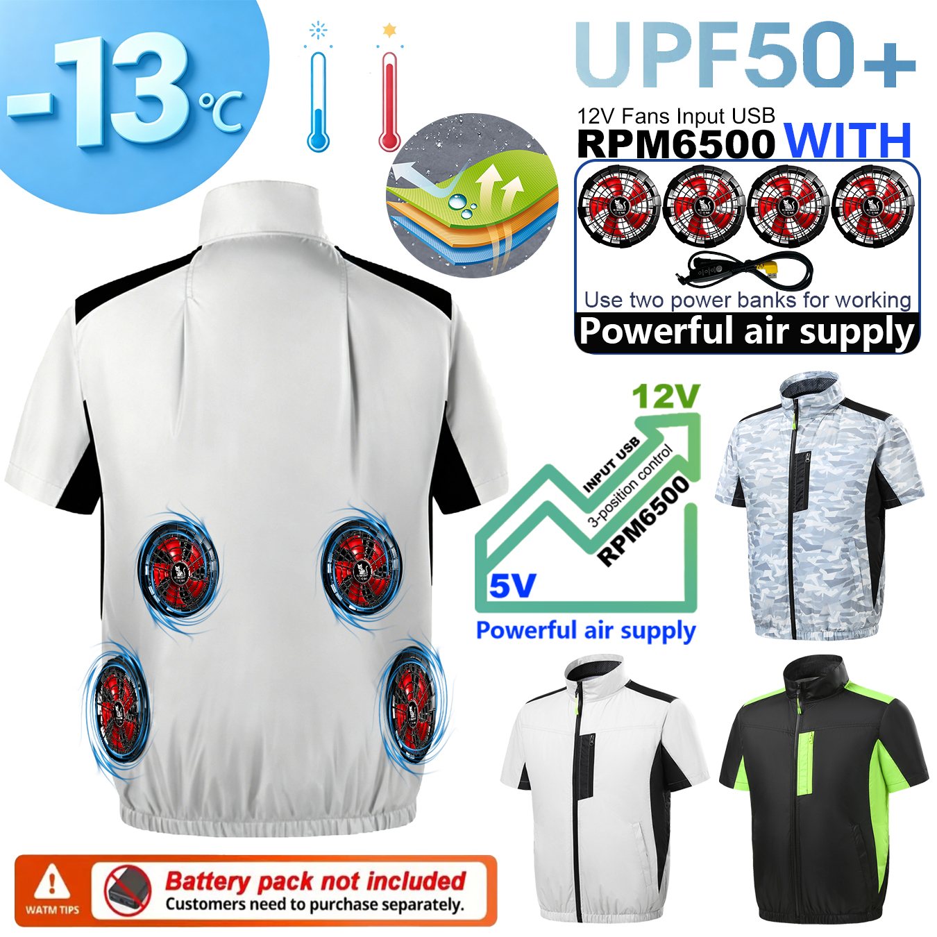 Outdoor Sport Windbreaker - Rompi Pendingin AC Musim Panas 4