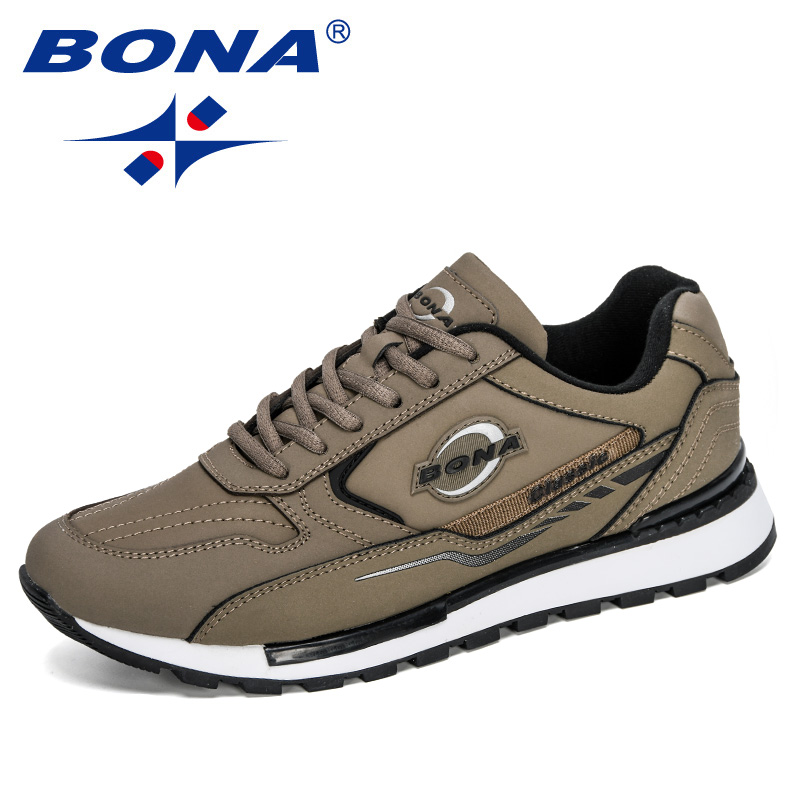 Outdoor Sport Court - BONA sepatu Jogging Anti-slip pria, Sneaker