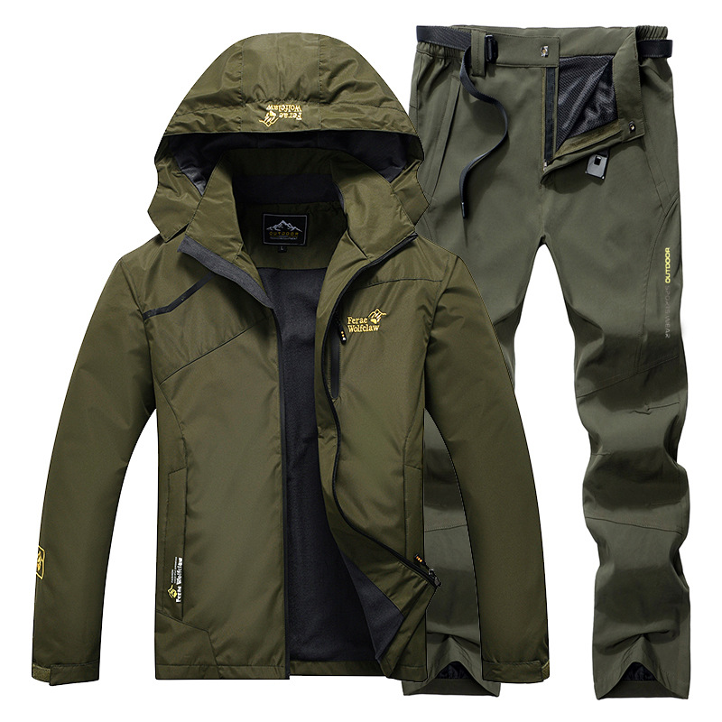 Outdoor Sport Windbreaker - Setelan Memancing Tahan Air Jaket Berkerudung