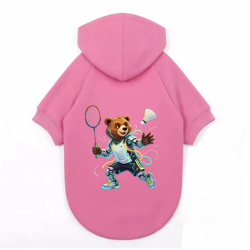 Outdoor Sport Hoodie - Hoodie Bulu Tangkis Beruang Lucu, Pakaian