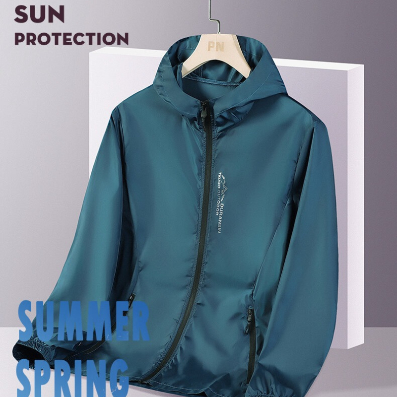 Outdoor Sport Windbreaker - UPF50+ Jaket Tipis Pelindung Matahari Cepat