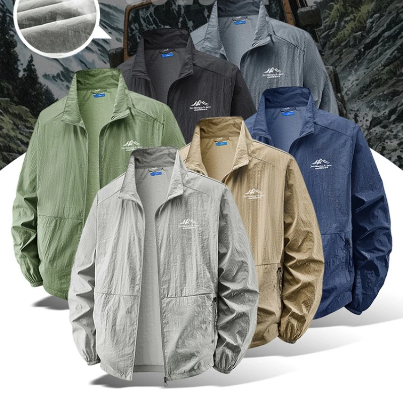 Outdoor Sport Jacket Brand - Jaket Pria Ringan untuk Hiking, Memancing,