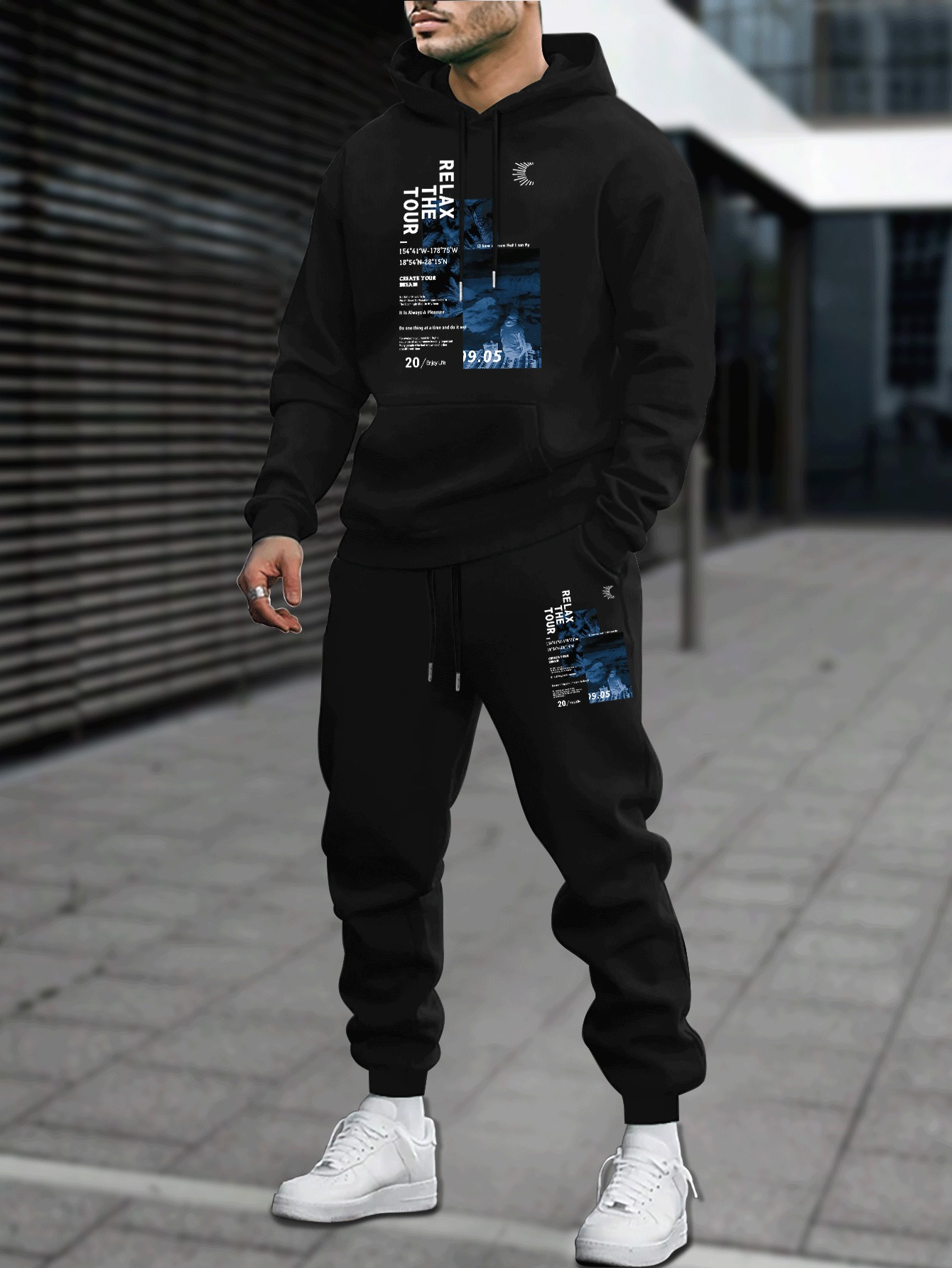 Outdoor Sport Hoodie - Setelan Hoodie dan Celana Panjang Pria
