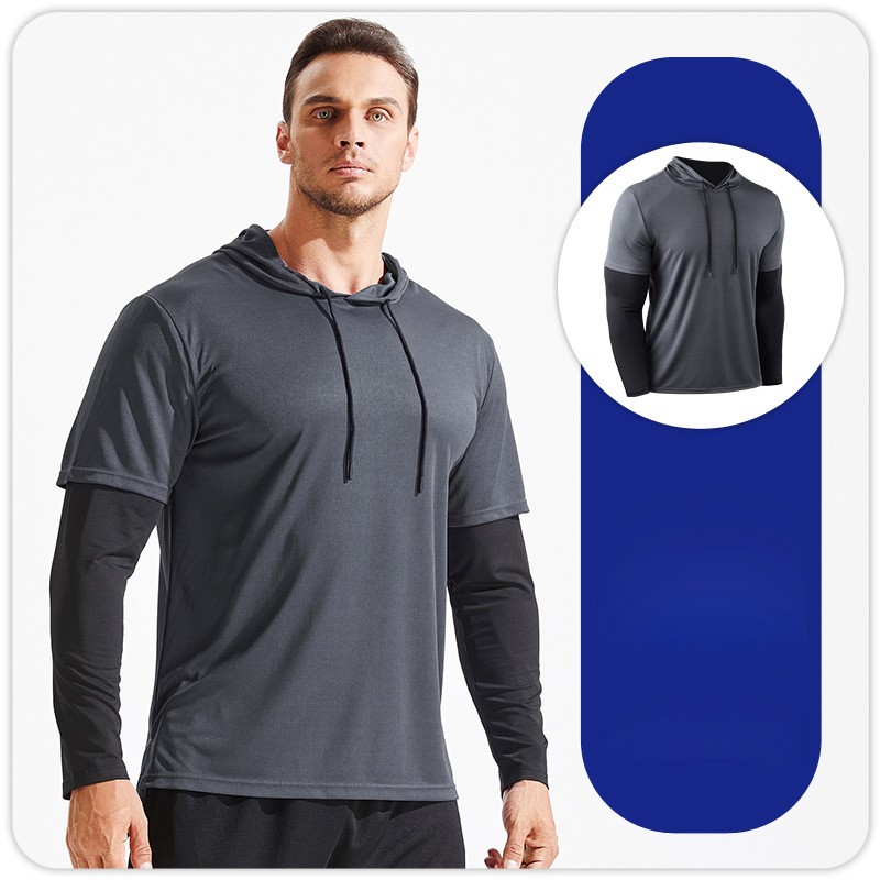 Outdoor Sport Hoodie - Kaus Kebugaran Lari Luar Ruangan Pria