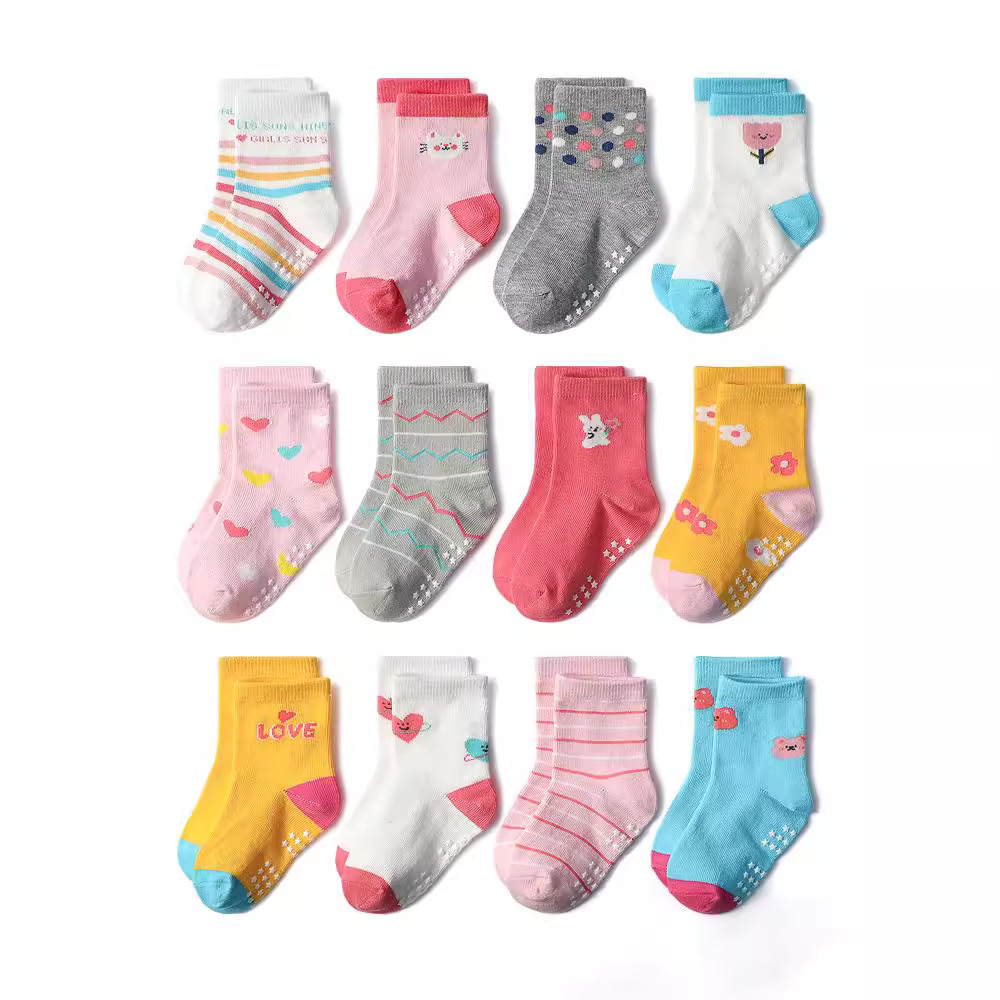 1/3/6/9/12 Pasang Set Kaus Kak - Trampoline Park Sock ulasan dan harga