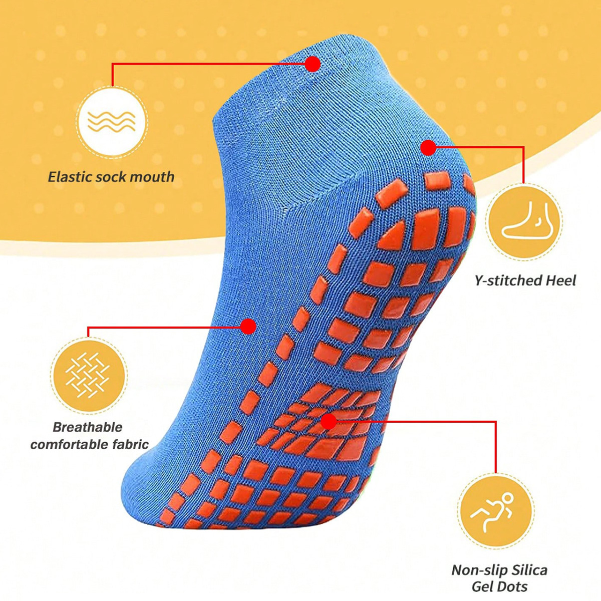 1/4 Pasang Kaus Kaki Trampolin - Trampoline Park Sock ulasan dan harga