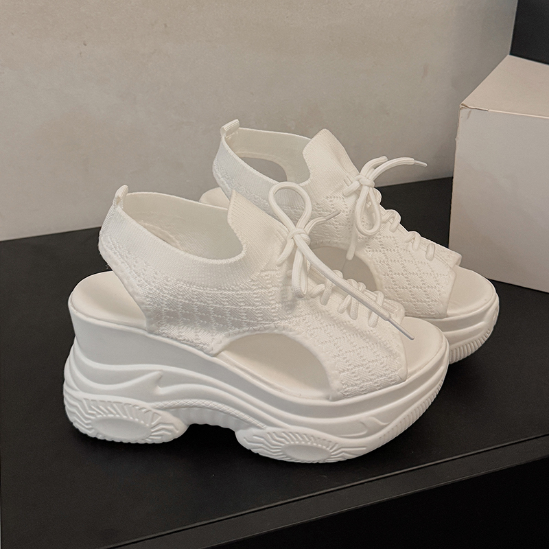 Sandal Platform Wedge Mesh Mew - Outdoor Sports Shoes ulasan dan harga