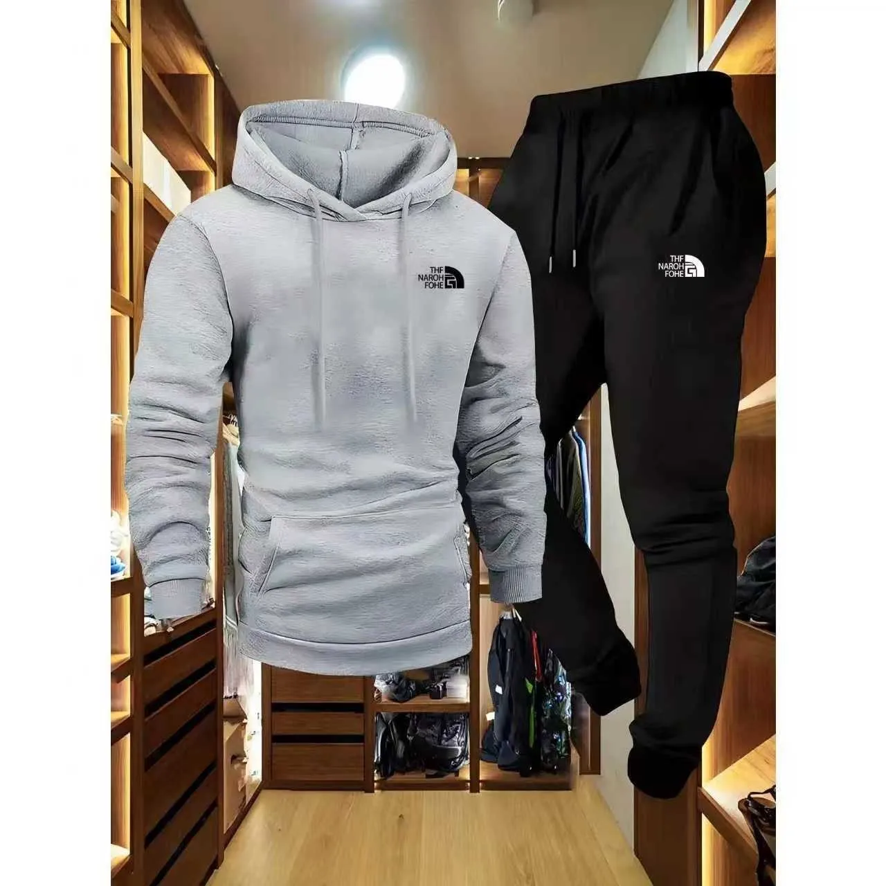 Setelan Kasual Pria Motif Musi - Outdoor Sport Hoodie ulasan dan harga